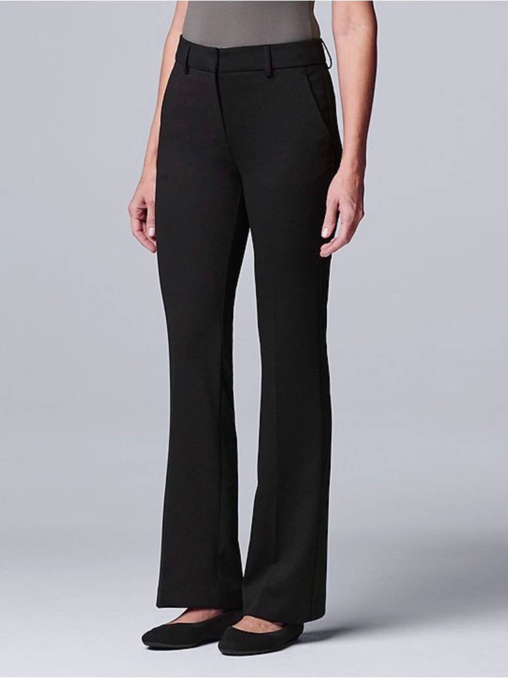 Classic Black Women's Boot Cut Dress Pants